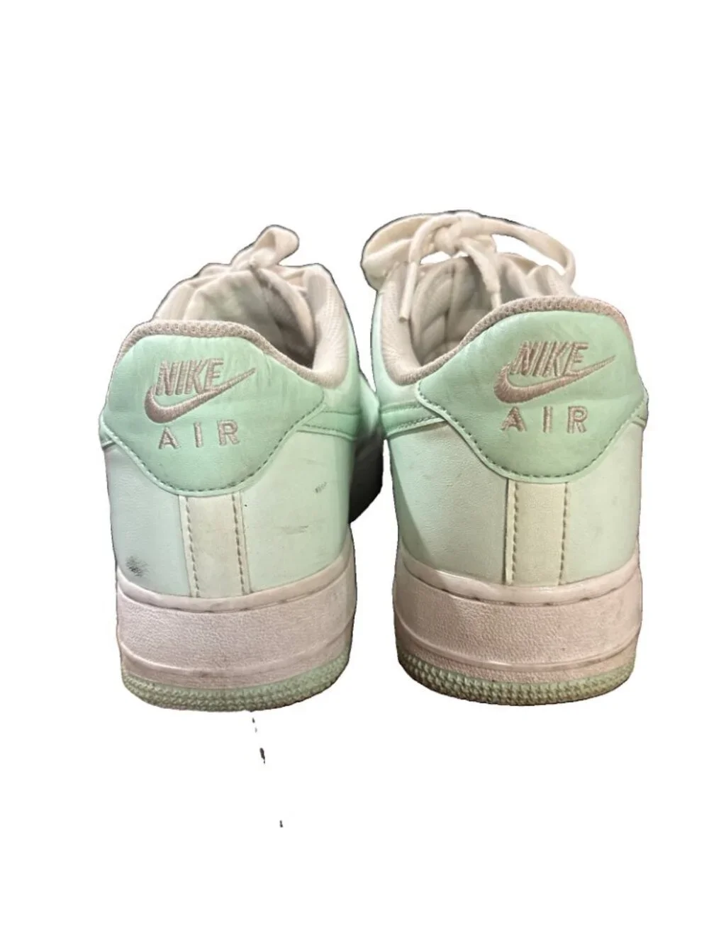Nike Air Force 1 Low Mint Green Foam White Leather Mens 8/Women’s 9.5 Sneakers